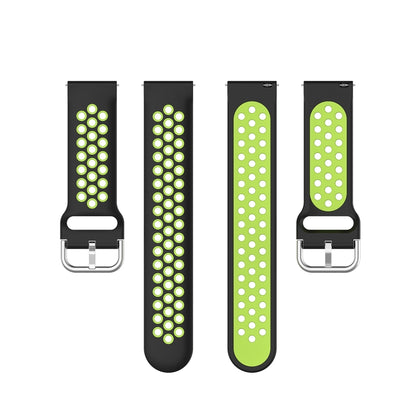 For Honor Watch GS 3i 22mm Sports Two-tone Silicone Watch Band(Black Lime) -  by PMC Jewellery | Online Shopping South Africa | PMC Jewellery