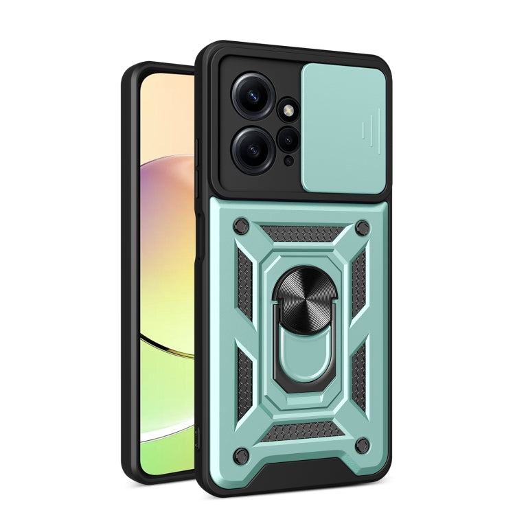 For Xiaomi Redmi Note 12 4G Global Sliding Camera Cover Design Phone Case(Dark Green) - Note 12 Cases by PMC Jewellery | Online Shopping South Africa | PMC Jewellery