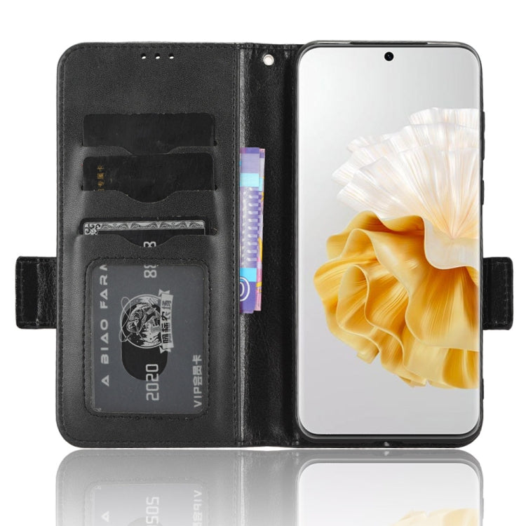 For Huawei P60 / P60 Pro Symmetrical Triangle Leather Phone Case(Black) - Huawei Cases by PMC Jewellery | Online Shopping South Africa | PMC Jewellery