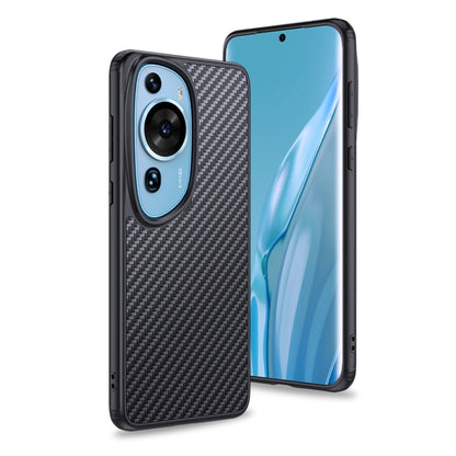 For Huawei P60 Art wlons Magsafe Carbon Fiber Kevlar TPU Phone Case(Black) - Huawei Cases by wlons | Online Shopping South Africa | PMC Jewellery | Buy Now Pay Later Mobicred