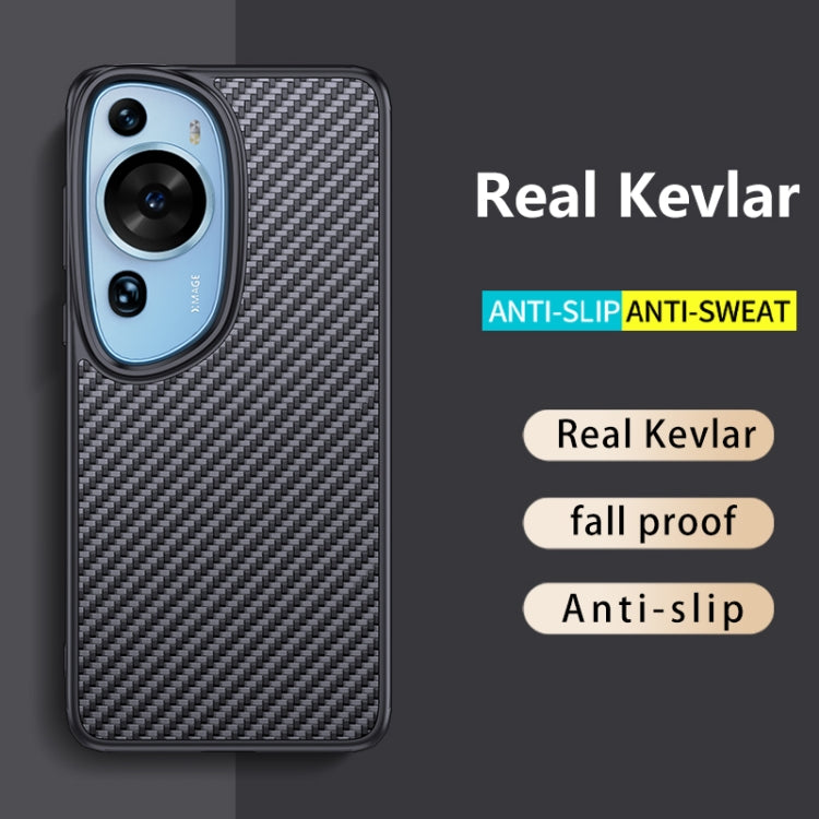 For Huawei P60 Art wlons Magsafe Carbon Fiber Kevlar TPU Phone Case(Black) - Huawei Cases by wlons | Online Shopping South Africa | PMC Jewellery | Buy Now Pay Later Mobicred