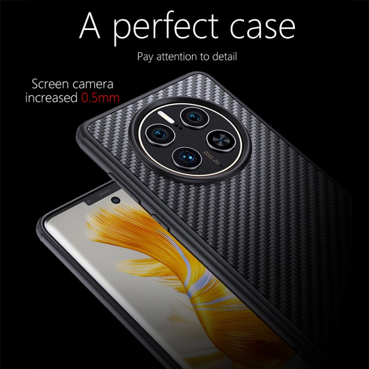 For Huawei Mate 50 Pro wlons Magsafe Carbon Fiber Kevlar TPU Phone Case(Black) - Huawei Cases by wlons | Online Shopping South Africa | PMC Jewellery | Buy Now Pay Later Mobicred