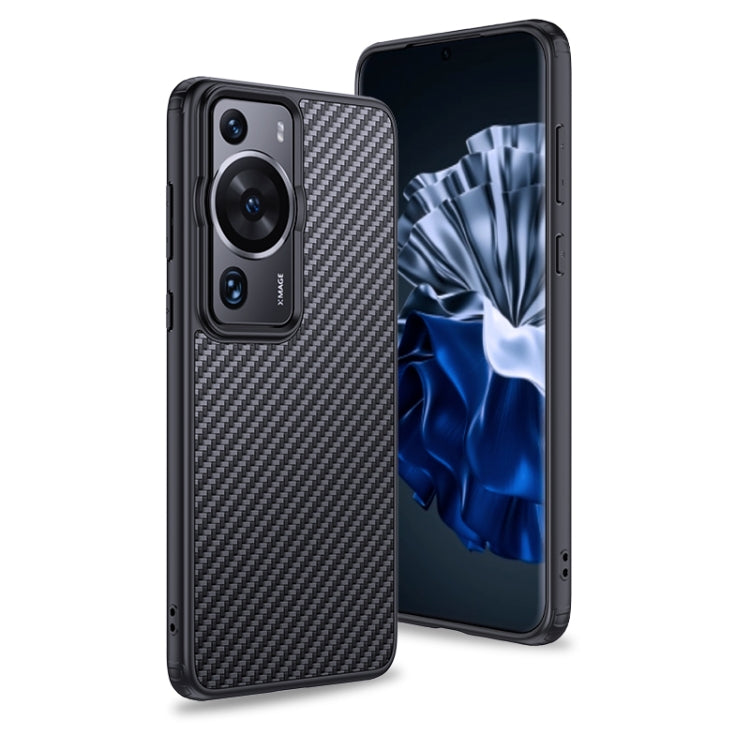 For Huawei P60 Pro wlons Magsafe Carbon Fiber Kevlar TPU Phone Case(Black) - Huawei Cases by wlons | Online Shopping South Africa | PMC Jewellery | Buy Now Pay Later Mobicred