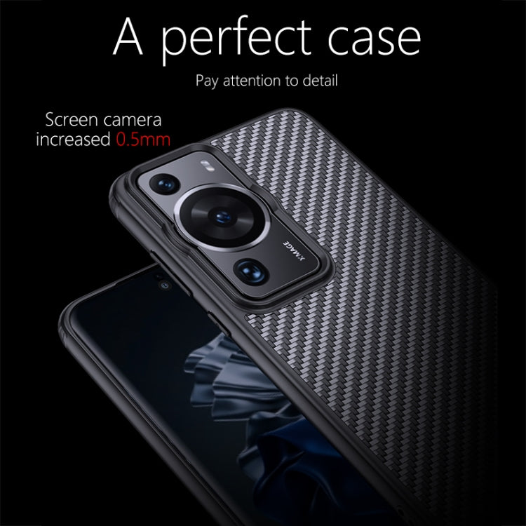 For Huawei P60 Pro wlons Magsafe Carbon Fiber Kevlar TPU Phone Case(Black) - Huawei Cases by wlons | Online Shopping South Africa | PMC Jewellery | Buy Now Pay Later Mobicred