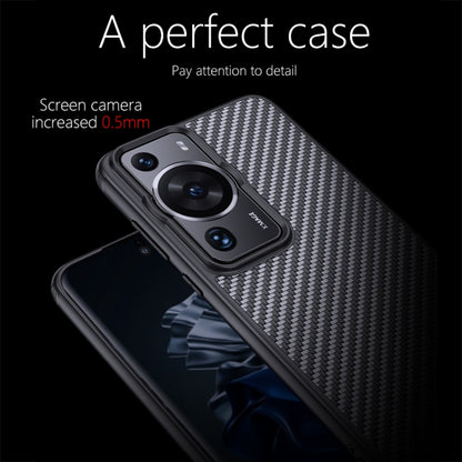 For Huawei P60 Pro wlons Magsafe Carbon Fiber Kevlar TPU Phone Case(Black) - Huawei Cases by wlons | Online Shopping South Africa | PMC Jewellery | Buy Now Pay Later Mobicred