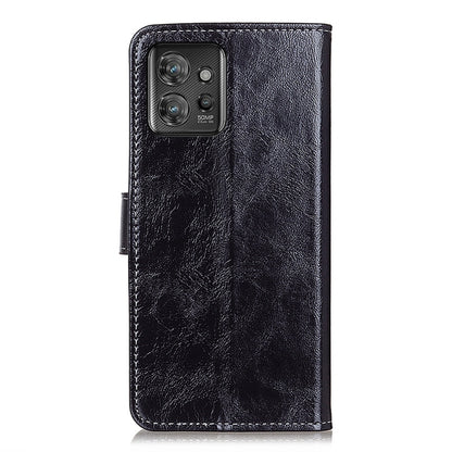 For Motorola ThinkPhone 5G Retro Crazy Horse Texture Leather Phone Case(Black) - Motorola Cases by PMC Jewellery | Online Shopping South Africa | PMC Jewellery