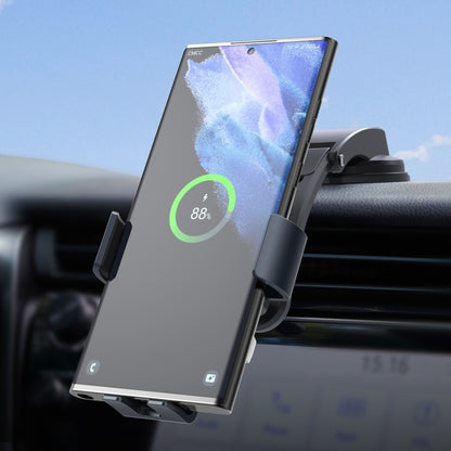 For Samsung Galaxy Z Flip4 / 3 C35 Fan Cooling Dual Coil Car Phone Holder Wireless Charger - Wireless Charger Holders by PMC Jewellery | Online Shopping South Africa | PMC Jewellery