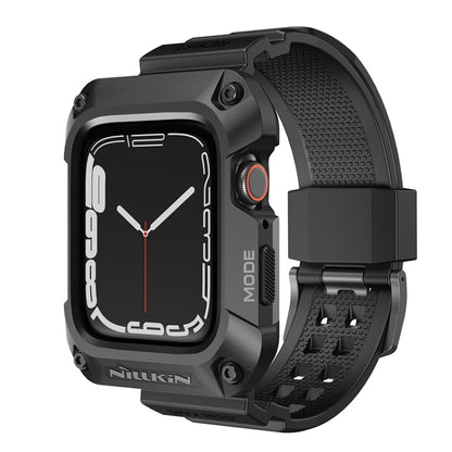 NILLKIN Ruidong Series Alloy + TPU Integrated Watch Band For Apple Watch Series 8&7 45mm(Black) - Watch Bands by NILLKIN | Online Shopping South Africa | PMC Jewellery | Buy Now Pay Later Mobicred