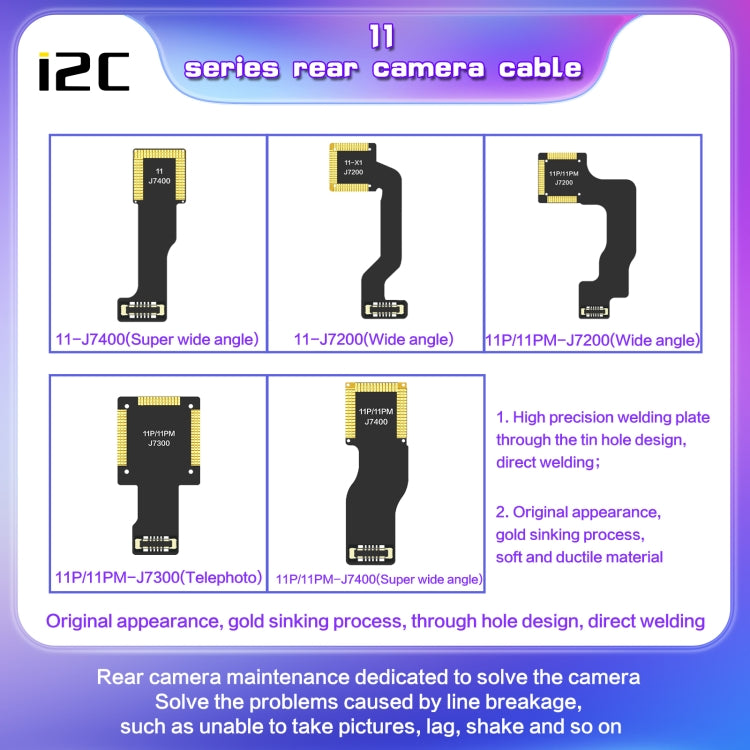 For iPhone 12 J10400 i2C Back Facing Ultra Wide Camera Cable - Flex Cable by PMC TechLife | Online Shopping South Africa | PMC TechLife