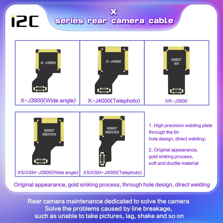 For iPhone XS / XS Max J4000 i2C Back Facing Telephoto Camera Cable - free shipping - PMC TechLife - Order now!