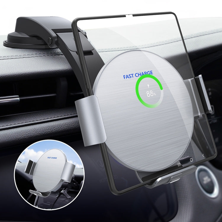 For Samsung Galaxy Z Fold4 / 3 S9 Dual Coil Car Phone Holder Wireless Charger - Wireless Charger Holders by PMC Jewellery | Online Shopping South Africa | PMC Jewellery