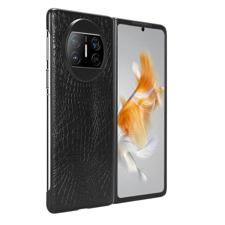 For Huawei Mate X3 Crocodile Texture Phone Case(Black) - Huawei Cases by PMC TechLife | Online Shopping South Africa | PMC TechLife | Buy Now Pay Later Mobicred