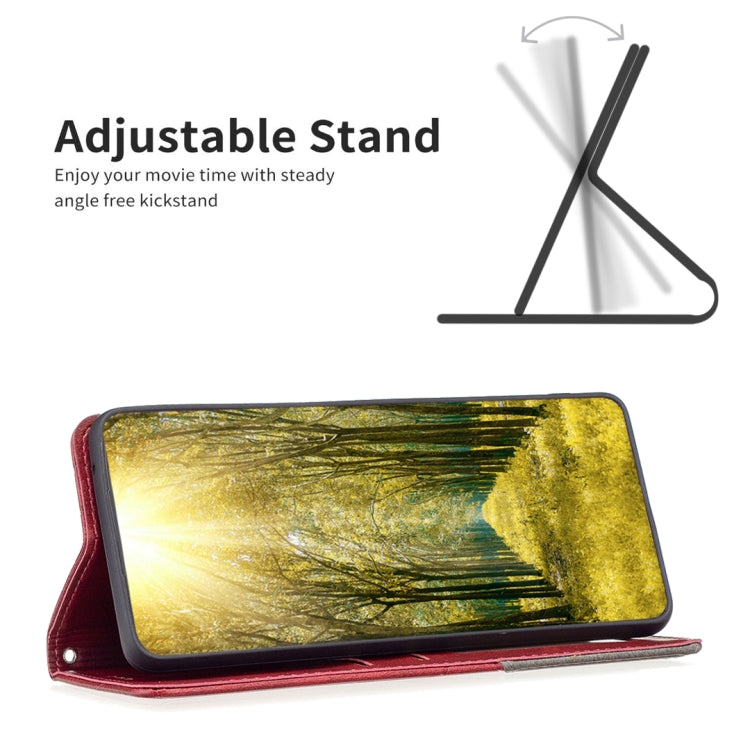 For Nokia C32 Rhombus Texture Magnetic Leather Phone Case(Red) - free shipping - PMC TechLife - Order now!