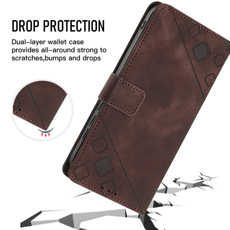 For Nokia G22 Skin-feel Embossed Leather Phone Case(Brown) - free shipping - PMC TechLife - Order now!