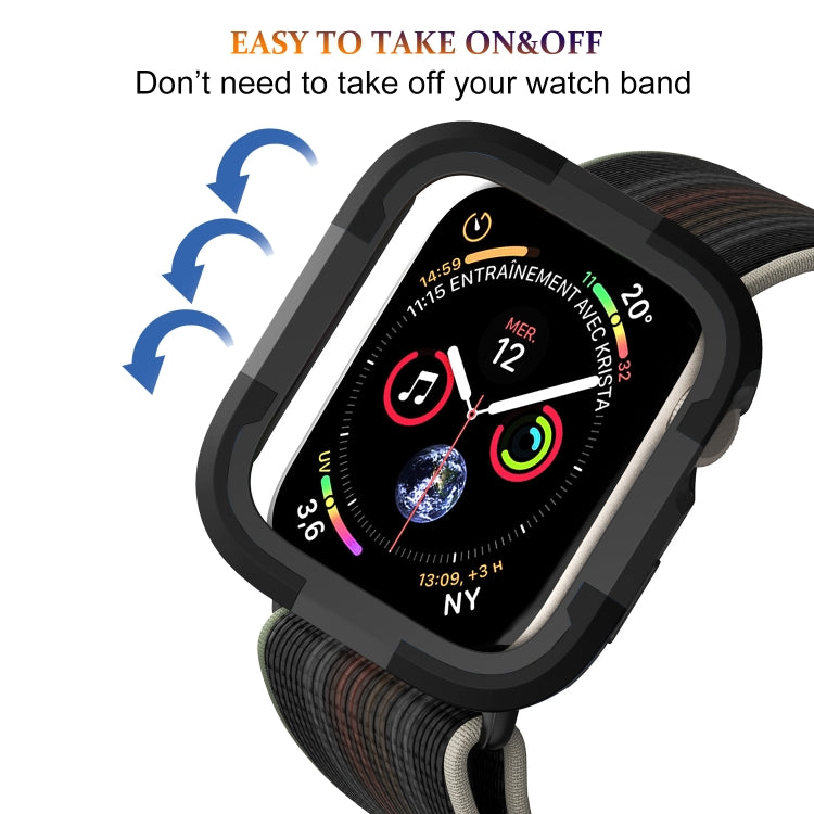 For Apple Watch Series 8 & 7 41mm Armor Frame Watch Case(Black) - Smart Wear by PMC TechLife | Online Shopping South Africa | PMC TechLife