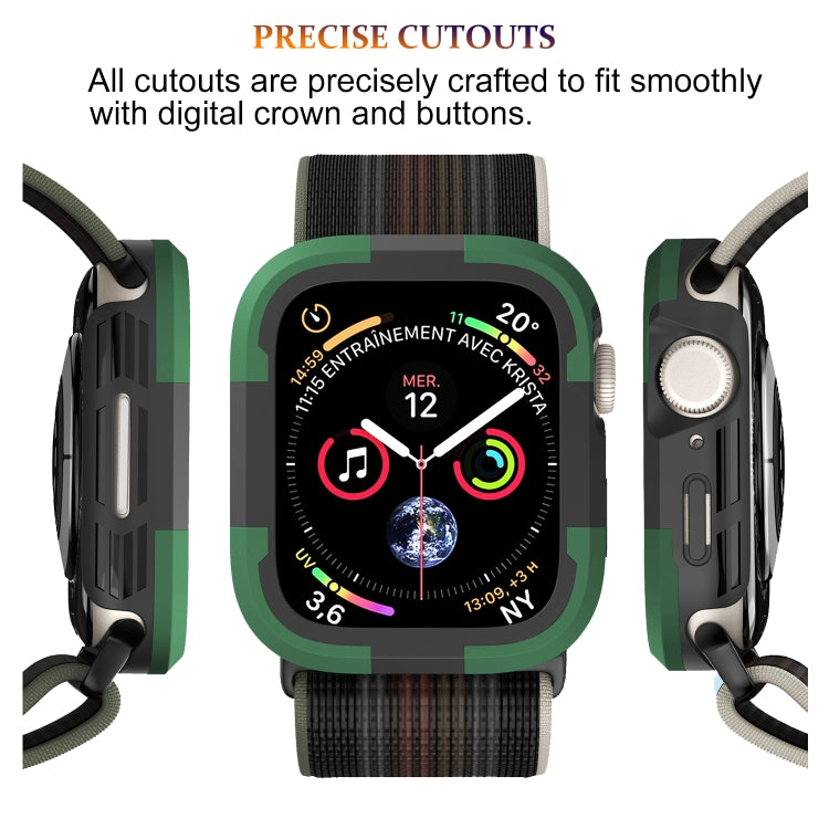 For Apple Watch Series 8 & 7 41mm Armor Frame Watch Case(Green) - Smart Wear by PMC Jewellery | Online Shopping South Africa | PMC Jewellery