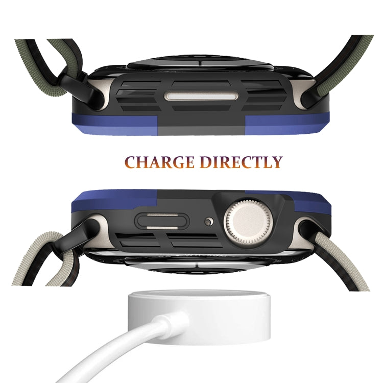 For Apple Watch Series 8 & 7 41mm Armor Frame Watch Case(Purple) - Smart Wear by PMC TechLife | Online Shopping South Africa | PMC TechLife