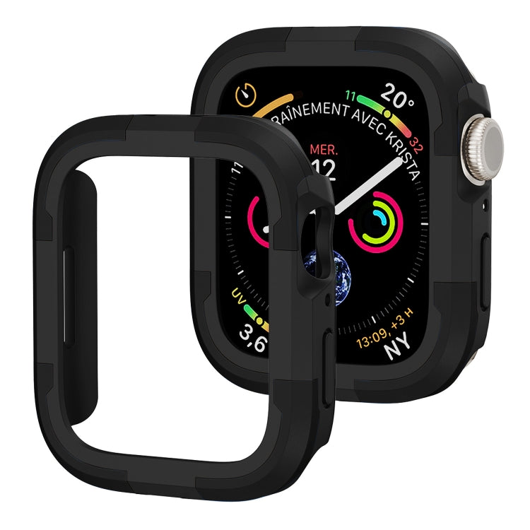 For Apple Watch Series SE 2&6&SE&5&4 44mm Armor Frame Watch Case(Black) - Smart Wear by PMC TechLife | Online Shopping South Africa | PMC TechLife