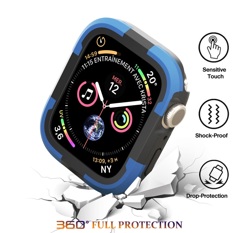 For Apple Watch Series SE 2&6&SE&5&4 44mm Armor Frame Watch Case(Blue) - Smart Wear by PMC TechLife | Online Shopping South Africa | PMC TechLife