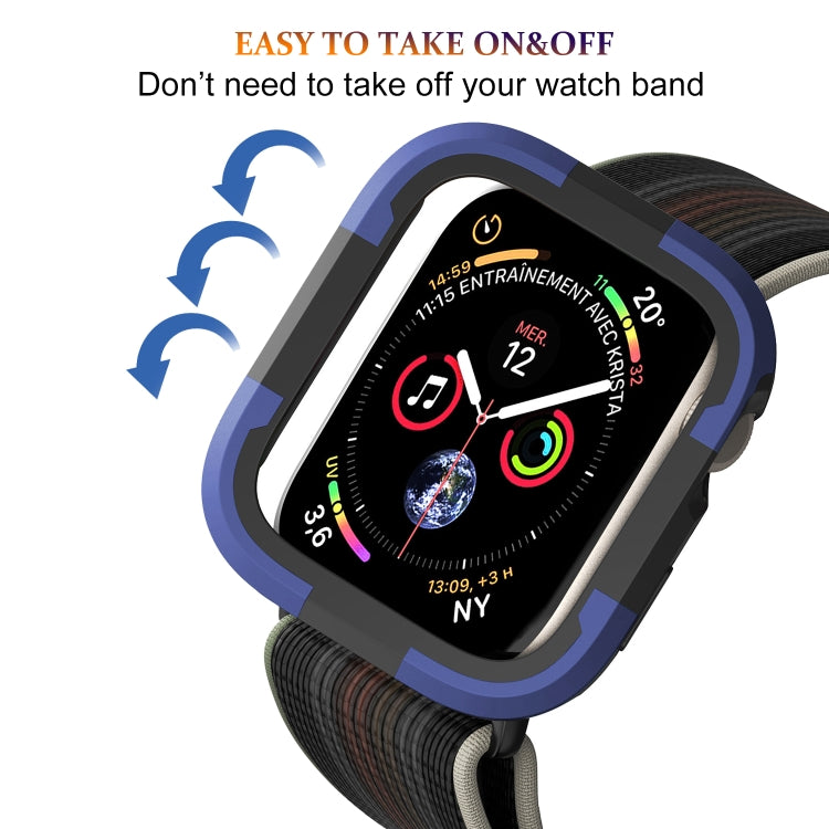 For Apple Watch Series SE 2&6&SE&5&4 44mm Armor Frame Watch Case(Purple) - Smart Wear by PMC TechLife | Online Shopping South Africa | PMC TechLife