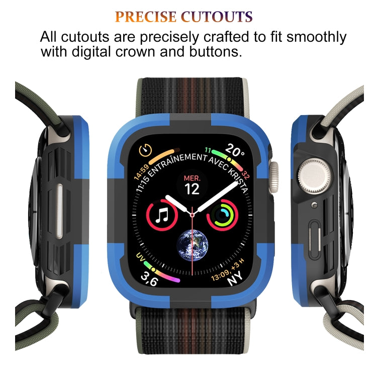 For Apple Watch Series 8 & 7 45mm Armor Frame Watch Case(Blue) - Smart Wear by PMC Jewellery | Online Shopping South Africa | PMC Jewellery