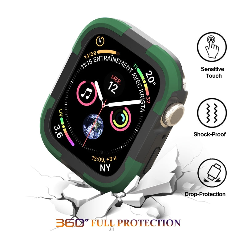 For Apple Watch Series 8 & 7 45mm Armor Frame Watch Case(Green) - Smart Wear by PMC TechLife | Online Shopping South Africa | PMC TechLife