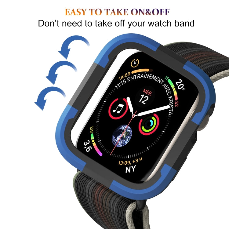 For Apple Watch Ultra 49mm Armor Frame Watch Case(Blue) - Smart Wear by PMC TechLife | Online Shopping South Africa | PMC TechLife
