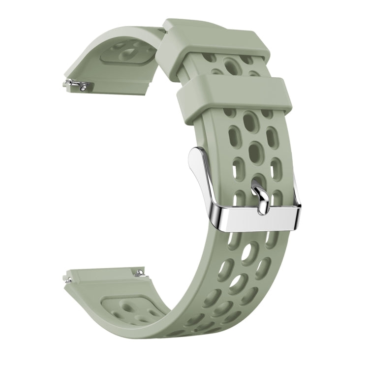 For Huawei Watch GT 2e Solid Color Round Hole Silicone Watch Band(Green) - Smart Wear by PMC TechLife | Online Shopping South Africa | PMC TechLife