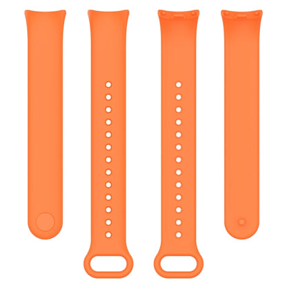 For Xiaomi Mi Band 8 Solid Color Silicone Plug Replacement Watch Band(Orange) - Smart Wear by PMC Jewellery | Online Shopping South Africa | PMC Jewellery