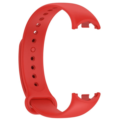 For Xiaomi Mi Band 8 Solid Color Silicone Plug Replacement Watch Band(Red) - Smart Wear by PMC Jewellery | Online Shopping South Africa | PMC Jewellery