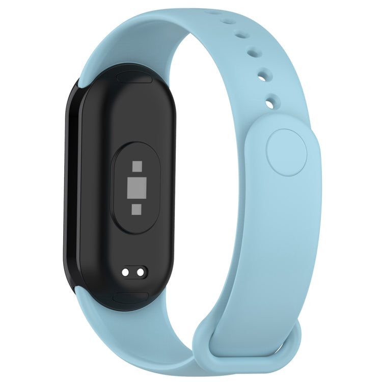 For Xiaomi Mi Band 8 Solid Color Silicone Plug Replacement Watch Band(Blue) - Smart Wear by PMC Jewellery | Online Shopping South Africa | PMC Jewellery