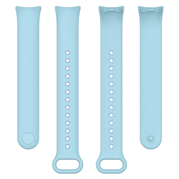 For Xiaomi Mi Band 8 Solid Color Silicone Plug Replacement Watch Band(Blue) - Smart Wear by PMC Jewellery | Online Shopping South Africa | PMC Jewellery