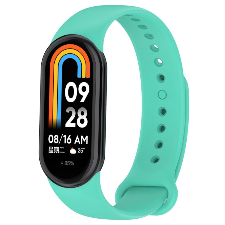 For Xiaomi Mi Band 8 Solid Color Silicone Plug Replacement Watch Band(Teal) - Smart Wear by PMC Jewellery | Online Shopping South Africa | PMC Jewellery