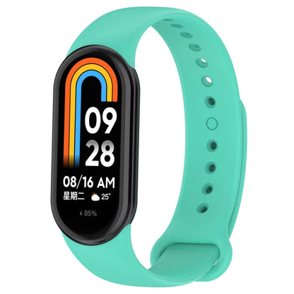 For Xiaomi Mi Band 8 Solid Color Silicone Plug Replacement Watch Band(Teal) - Smart Wear by PMC Jewellery | Online Shopping South Africa | PMC Jewellery