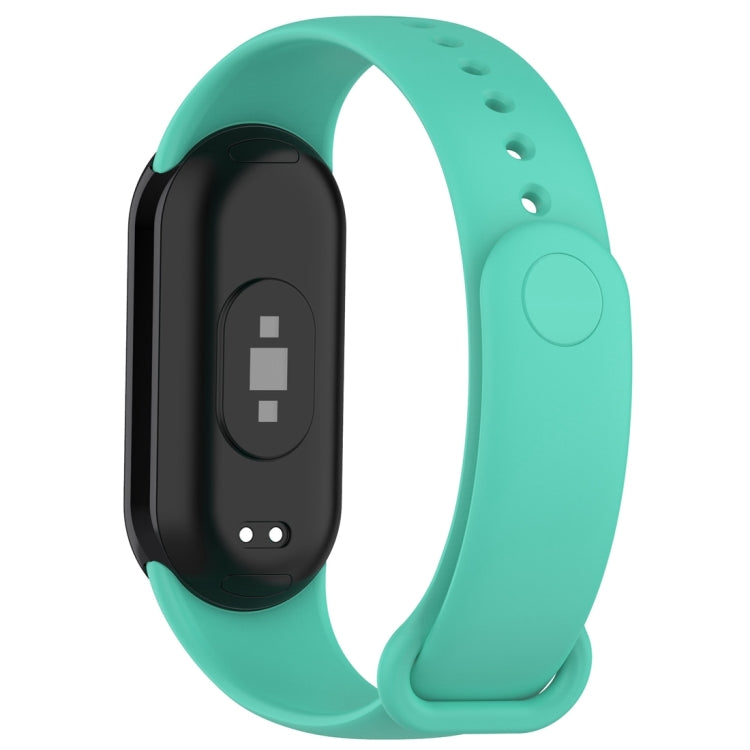 For Xiaomi Mi Band 8 Solid Color Silicone Plug Replacement Watch Band(Teal) - Smart Wear by PMC Jewellery | Online Shopping South Africa | PMC Jewellery