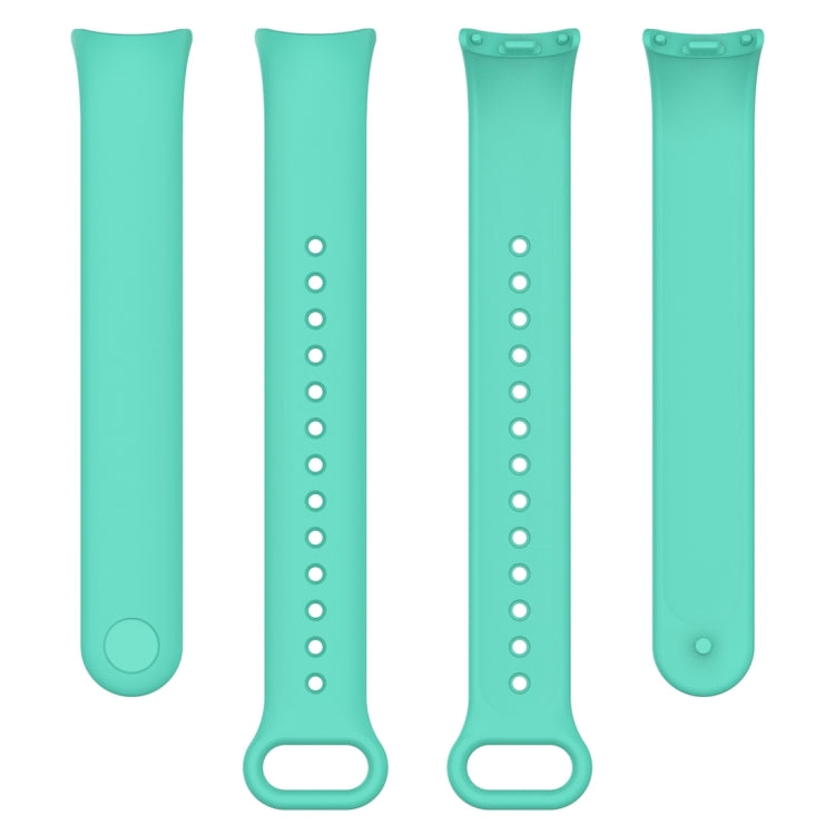 For Xiaomi Mi Band 8 Solid Color Silicone Plug Replacement Watch Band(Teal) - Smart Wear by PMC Jewellery | Online Shopping South Africa | PMC Jewellery