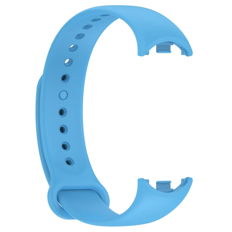 For Xiaomi Mi Band 8 Solid Color Silicone Plug Replacement Watch Band(Sky Blue) - Smart Wear by PMC Jewellery | Online Shopping South Africa | PMC Jewellery