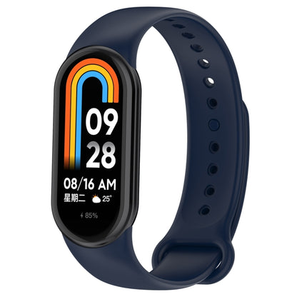 For Xiaomi Mi Band 8 Solid Color Silicone Plug Replacement Watch Band(Midnight Blue) - Smart Wear by PMC Jewellery | Online Shopping South Africa | PMC Jewellery