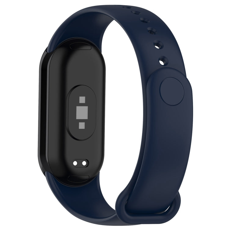 For Xiaomi Mi Band 8 Solid Color Silicone Plug Replacement Watch Band(Midnight Blue) - Smart Wear by PMC Jewellery | Online Shopping South Africa | PMC Jewellery