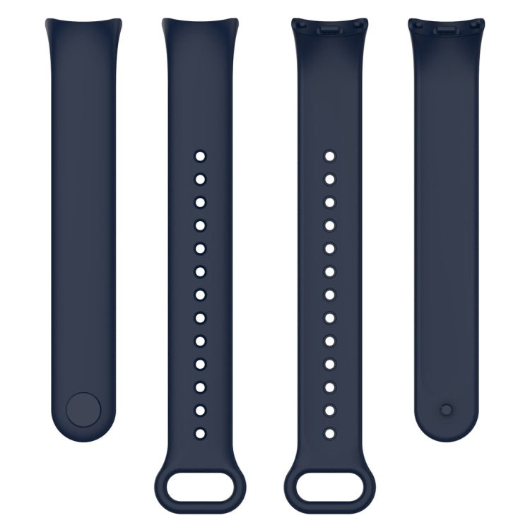 For Xiaomi Mi Band 8 Solid Color Silicone Plug Replacement Watch Band(Midnight Blue) - Smart Wear by PMC Jewellery | Online Shopping South Africa | PMC Jewellery