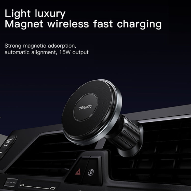 Yesido C190 15W Magsafe Magnetic Car Air Vent Wireless Charger(Black) - Wireless Charger Holders by Yesido | Online Shopping South Africa | PMC Jewellery