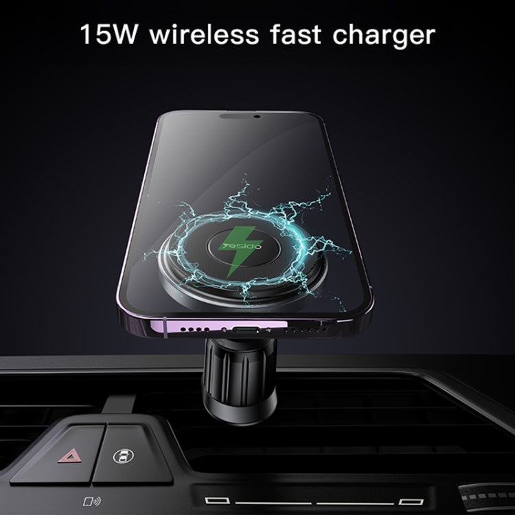 Yesido C190 15W Magsafe Magnetic Car Air Vent Wireless Charger(Black) - Wireless Charger Holders by Yesido | Online Shopping South Africa | PMC Jewellery