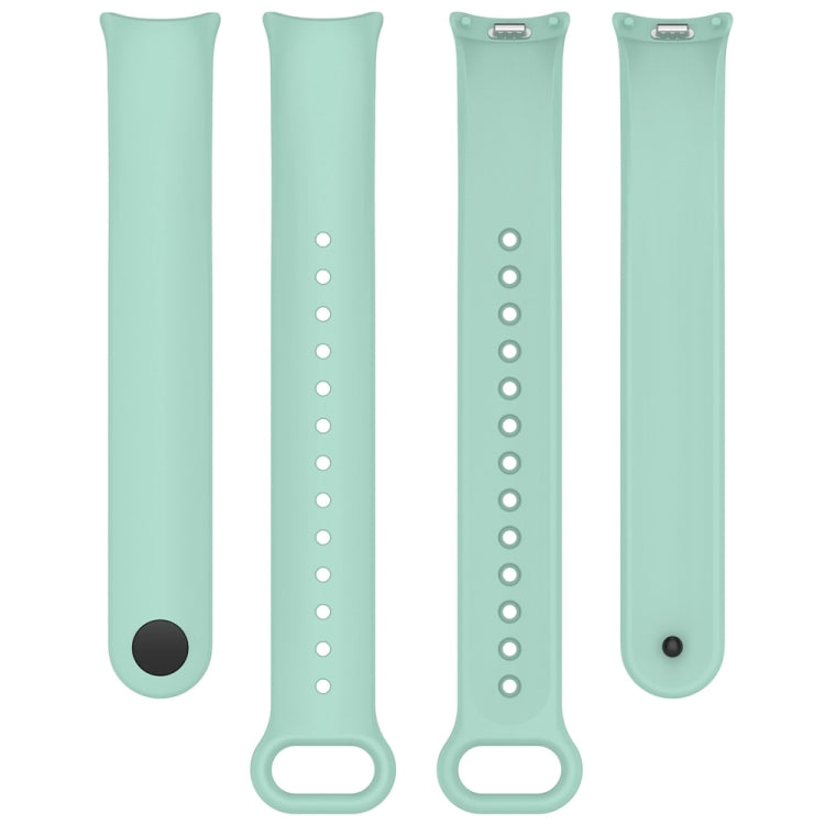 For Xiaomi Mi Band 8 Solid Color Stainless Steel Plug Replacement Watch Band (Blue Green) - Watch Bands by PMC Jewellery | Online Shopping South Africa | PMC Jewellery