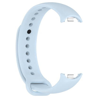 For Xiaomi Mi Band 8 Solid Color Stainless Steel Plug Replacement Watch Band (Light Blue) - Watch Bands by PMC Jewellery | Online Shopping South Africa | PMC Jewellery