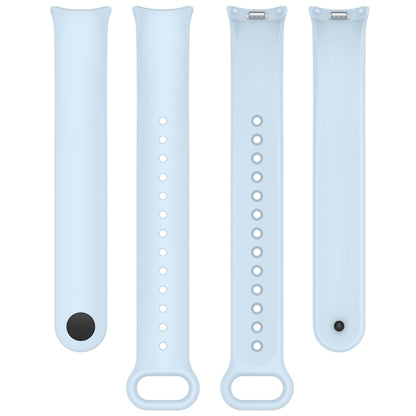 For Xiaomi Mi Band 8 Solid Color Stainless Steel Plug Replacement Watch Band (Light Blue) - Watch Bands by PMC Jewellery | Online Shopping South Africa | PMC Jewellery