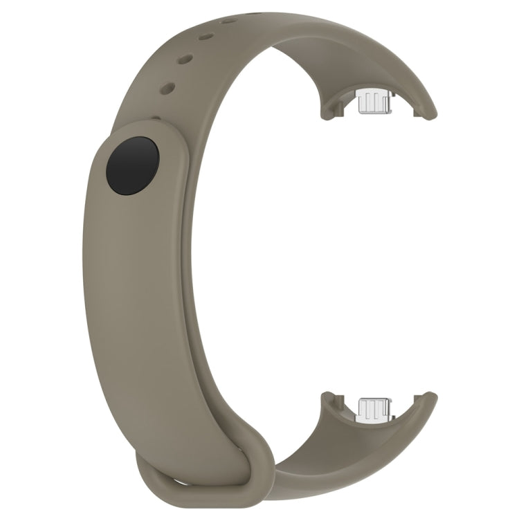 For Xiaomi Mi Band 8 Solid Color Stainless Steel Plug Replacement Watch Band (Space Grey) - Watch Bands by PMC Jewellery | Online Shopping South Africa | PMC Jewellery