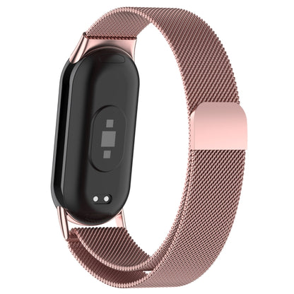 For Xiaomi Mi Band 8 Milanese Metal Watch Band(Rose Pink) - Smart Wear by PMC Jewellery | Online Shopping South Africa | PMC Jewellery