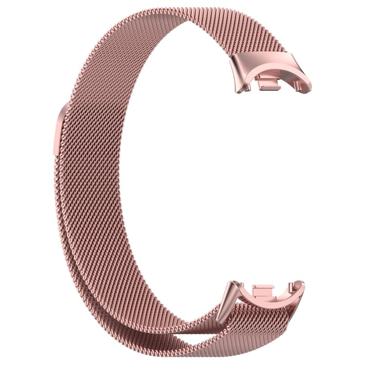 For Xiaomi Mi Band 8 Milanese Metal Watch Band(Rose Pink) - Smart Wear by PMC Jewellery | Online Shopping South Africa | PMC Jewellery