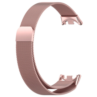 For Xiaomi Mi Band 8 Milanese Metal Watch Band(Rose Pink) - Smart Wear by PMC Jewellery | Online Shopping South Africa | PMC Jewellery