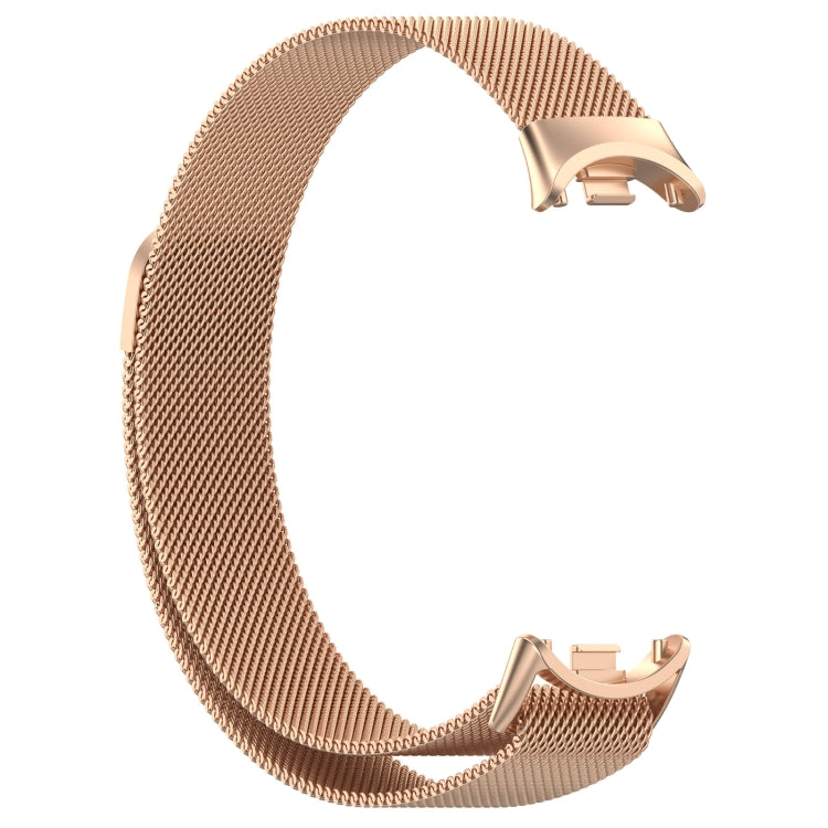 For Xiaomi Mi Band 8 Milanese Metal Watch Band(Rose Gold) - Smart Wear by PMC Jewellery | Online Shopping South Africa | PMC Jewellery